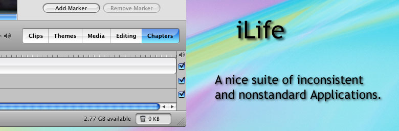 iLife: A nice suite of inconsistent and nonstandard Applications.